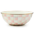MACKENZIE-CHILDS Everyday Bowl, Extra Large, Pink-and-White Rosy Check