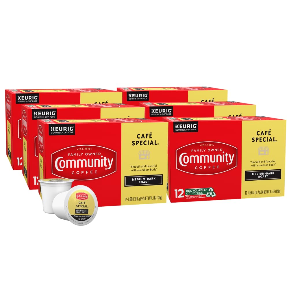 Community Coffee Grandma's Sugar Cookie Keurig K-Cup Pods, Limited Edition Holiday Flavor, Natural Ingredients, 10 Count (Pack of 1)