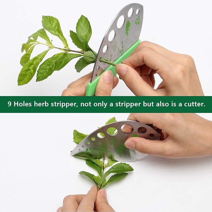 Luxiv Herb Scissors And Stripper Set, 5-Blade Stainless Steel Kitchen Tools