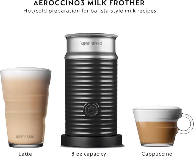 Nespresso Vertuo Pop+ Coffee Machine with Milk Frother, Liquorice Black