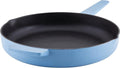 KitchenAid Enameled Cast Iron Frying Pan/Skillet with Helper Handle and Pour Spouts, 12 Inch