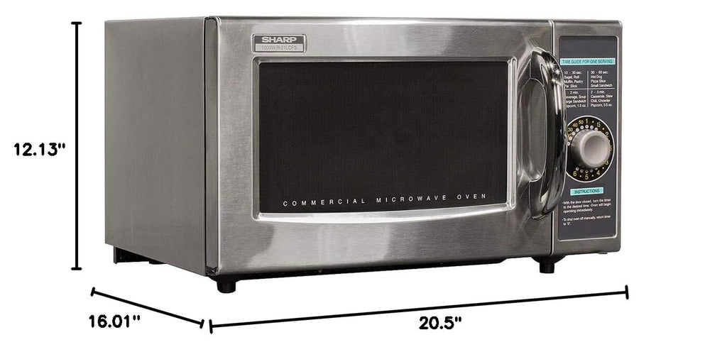 Sharp R-21LCFS Medium Duty Commercial Microwave (Dial Timer, 1000-Watts, 120-Volts) (Update of R-21LCF),Silver
