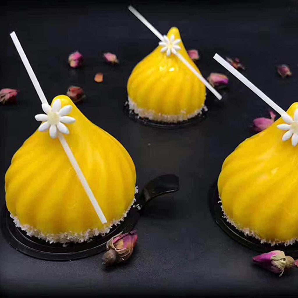 OCPO Kitchen Cone Whirlwind Onion Silicone Mousse Cake Mold, 15 Cavities