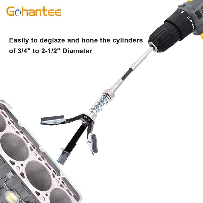 Engine Cylinder Hone Adjustable Deglazer 3/4" to 2-1/2" Diameter