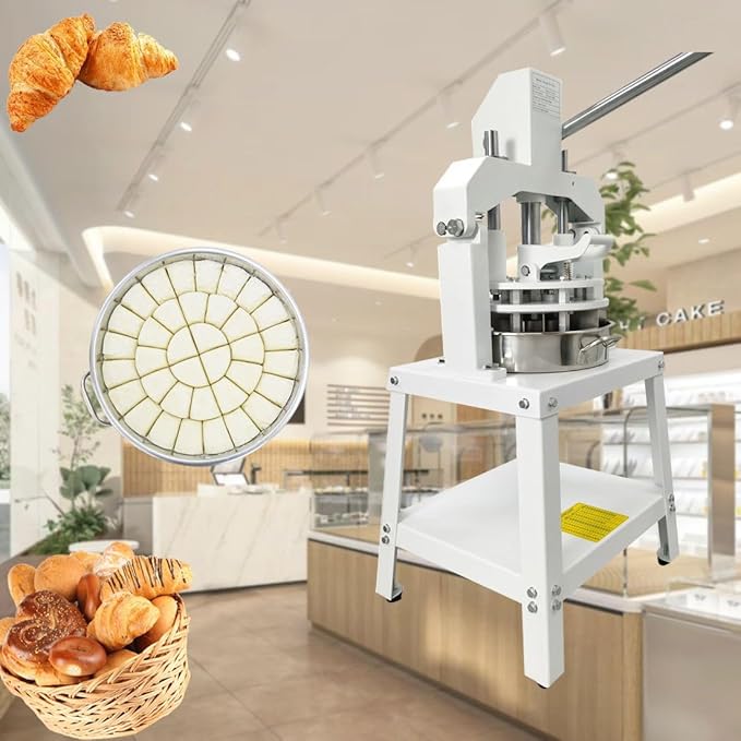 HQHAOTWU Manual Dough Divider 24pcs, Commercial Dough Dividing Cutting Machine, Stainless Steel Dough Cutter for Bakery, Pizzeria