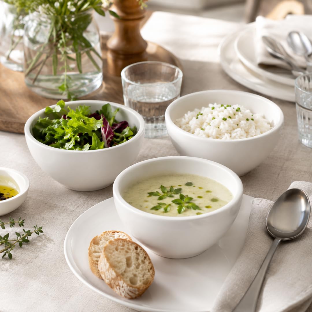 Villeroy & Boch Artesano Original Rice Bowls, Creamy White, Set of 4
