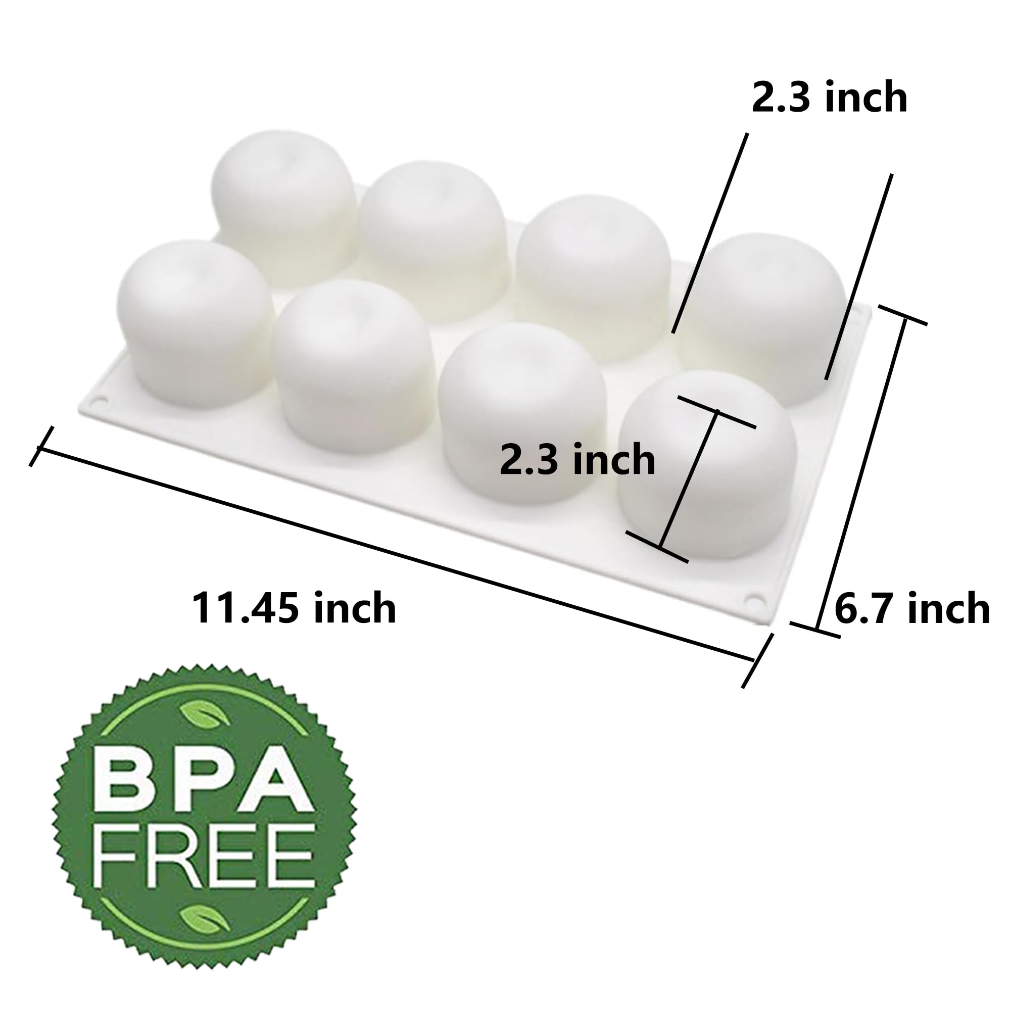 OCPO Kitchen Apple Silicone Mold for Baking Mousse Cake, 8 Cavities