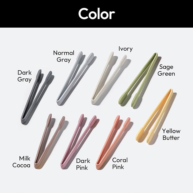 Carrotez Silicone Kitchen Tongs, Non-Scratch Serving Tongs, Coral Pink