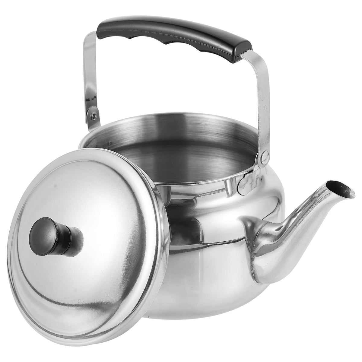 Stainless Steel Water Kettle 63OZ Outdoor Teapot with Anti-Scald Handle Portable Tea Kettle for Home and Camping Silver