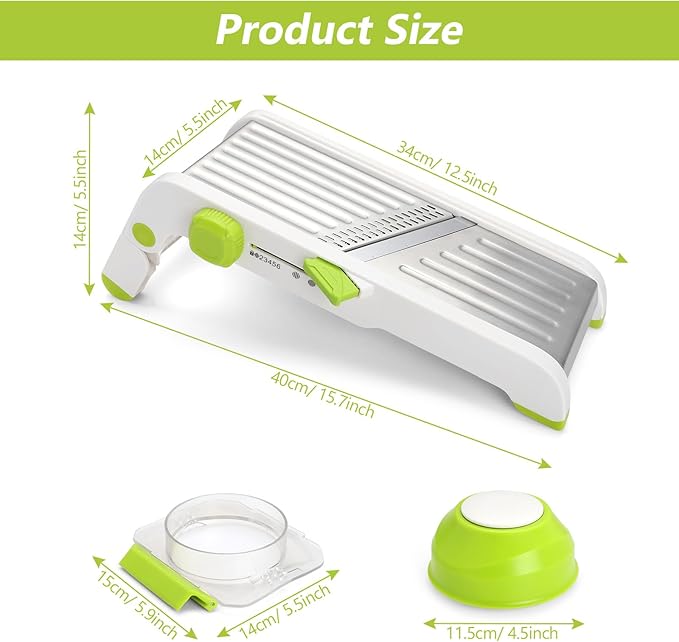 Foyucool Mandoline Slicer for Kitchen, Adjustable Vegetable Potato Slicer
