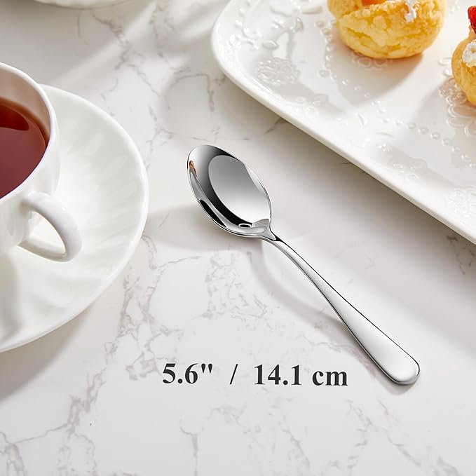 KEAWELL Premium Louise 4-Piece 18/10 Small Spoon Set (5.6" Small Spoon)