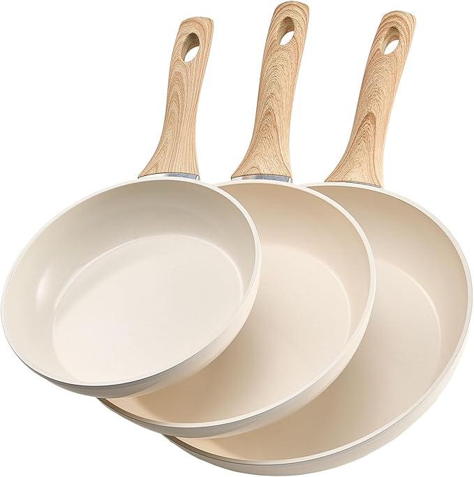 VEVOR Cast Iron Skillet, 12 in), Skillets with Heat-Resistant Silicone Handle, Pre-Seasoned Chef's Pan, Kitchen Cookware, for Oven, Gas, Electrical, Induction
