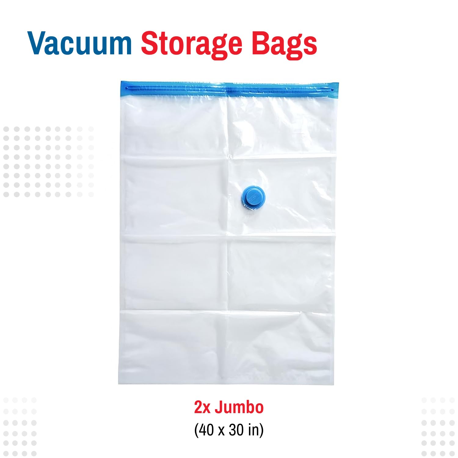 Spacesaver 2 Pack Jumbo Vacuum Storage Bags for Blankets & Clothes – Jumbo Vacuum Sealed Compression Bags with Hand Pump – Space Saver Storage Bags for Bedding, Moving, Travel & Organization