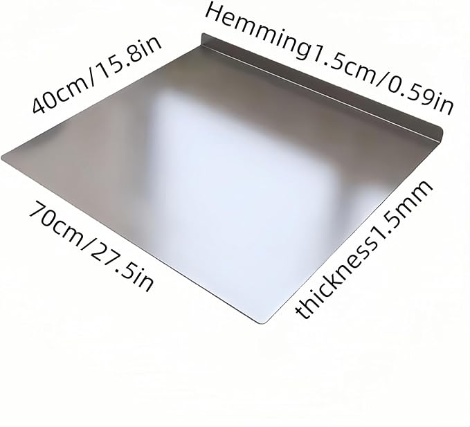 Large Stainless Steel Cutting Board for Cutting Meat, Choppers, Vegetables, Fruits, Bread and Baking Easy to clean, Easy to store, Dishwasher safe (40 * 70)