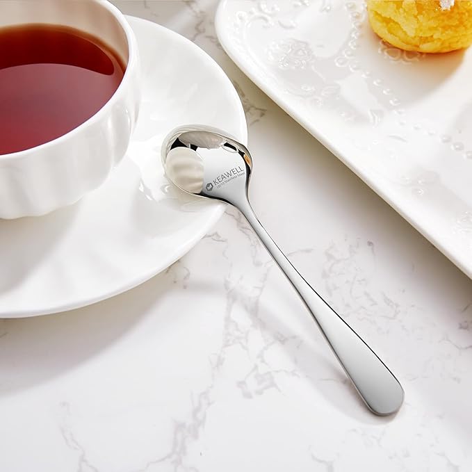 KEAWELL Premium Louise 4-Piece 18/10 Small Spoon Set (5.6" Small Spoon)