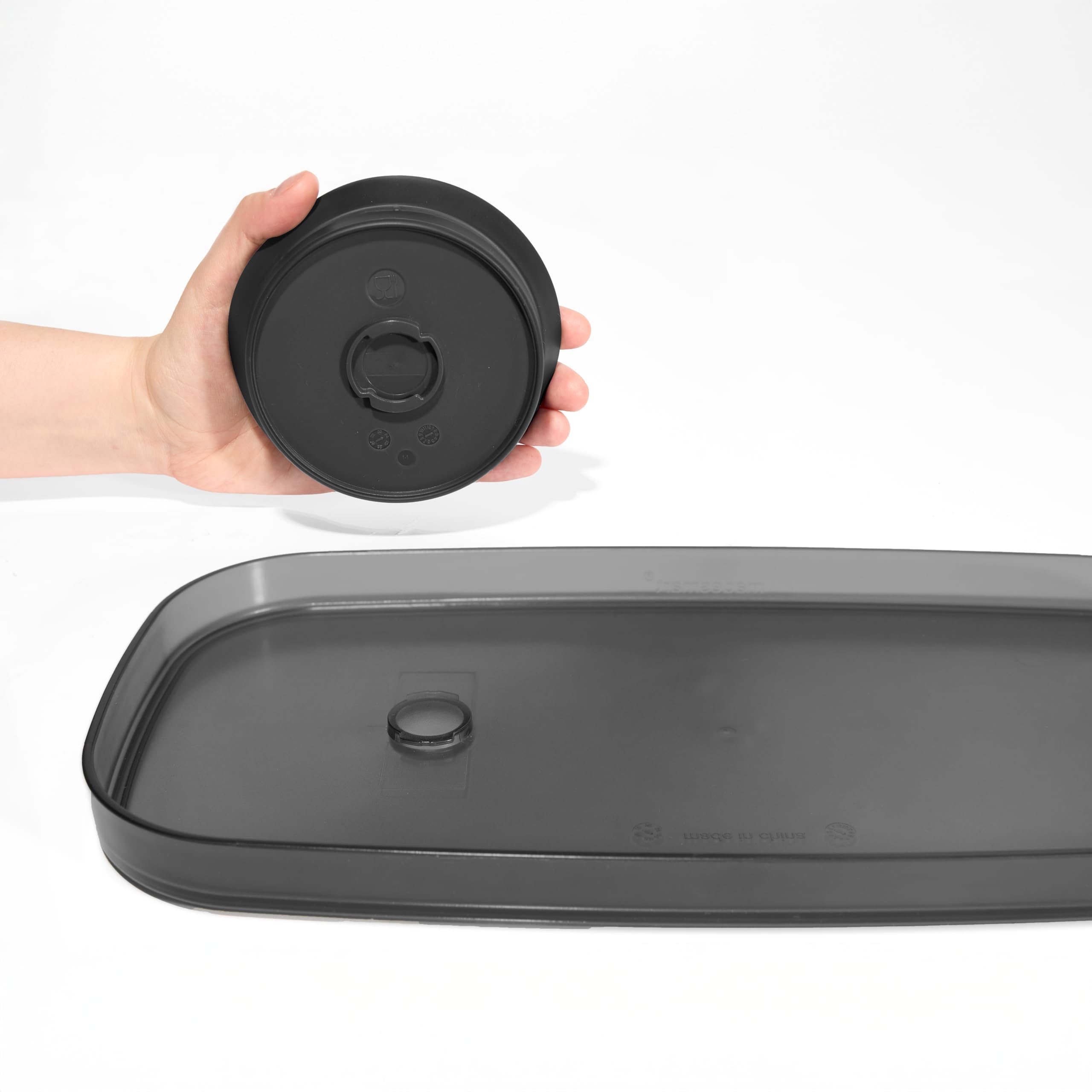 Madesmart Dipware Reusable Dining Plate, Serving Tray for Appetizers and Snacks, Sandwiches, Hummus, Sauces, Stackable & Removable Dip Bowl, PinkTerracotta