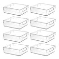 Clear Plastic Storage Bins, Home Bathroom Laundry Room Freezer Refrigerator Pantry Organizers and Storage Containers Fridge Organizer Bins Kitchen Organization Cabinet Medicine Bin for organizing