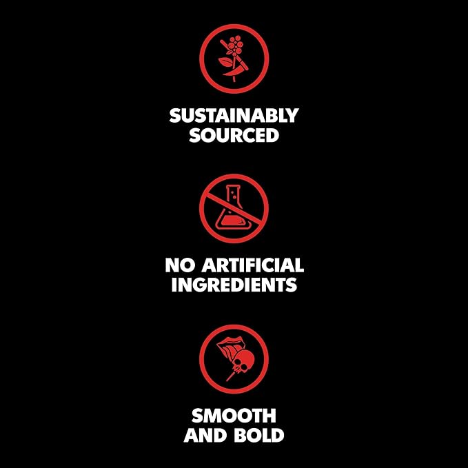 Death Wish Coffee, Dark Roast Single-Serve Coffee Pods, 10 Count