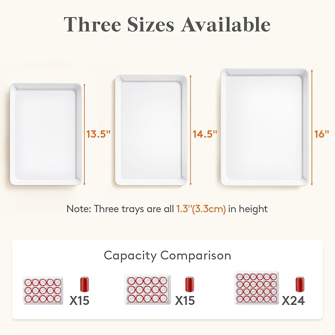 Lifewit 4 Pcs Serving Tray for Party Supplies, Reusable Plastic Food Serving Platter for Dessert, Snacks, Fruit, Cookies, Appetizers & Charcuterie, BPA-Free White Catering Trays for Buffets Display