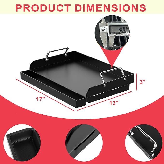17"x13" Universal Griddle Insert for Camp Chef,Nexgrill Etc Grills & Stoves