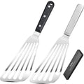 KSENDALO 2 Pack Flexible Fish Spatula Stainless Steel for Kitchen