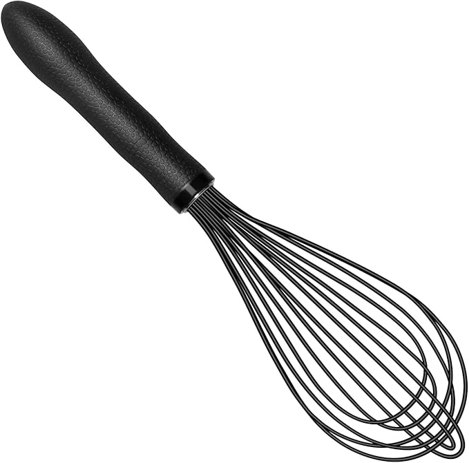 TEEVEA Silicone Whisk 11 Inch, Nonstick Heat Resistant for Cooking Baking