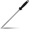 12-Inch Knife Sharpening Rod, Honing Steel with 15/18/20 Degree Guides