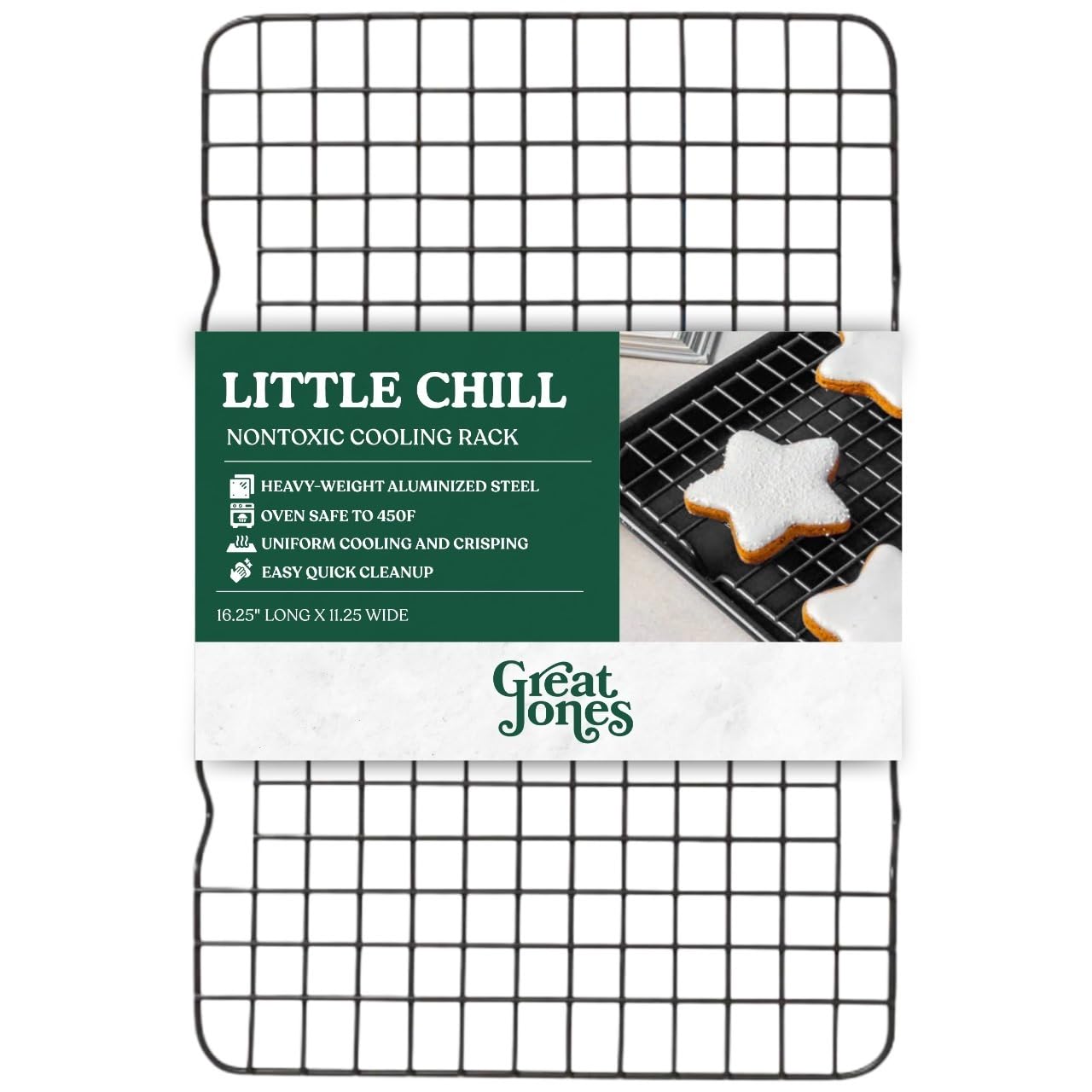 Great Jones Non Stick Wire Cooling Rack (Pepper) – Fits Quarter Sheet