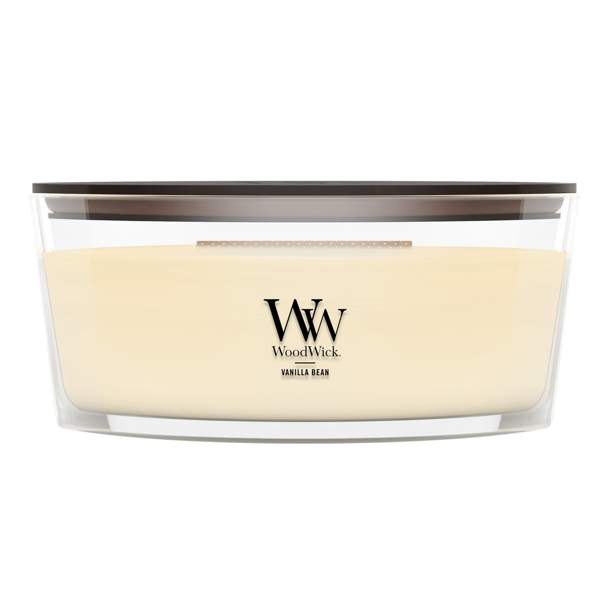 WoodWick Tonka & Almond Milk Scented Candle, Crackling Wick, 9.7oz