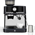 Garvee 20 Bar Pressure Stainless Steel Espresso Machine with Grinder, 1.5L Removable Water Tank, Milk Frother Steam Wand for Latte/Cappuccino - Adjustable Shot Volume, Professional Home/Office Use