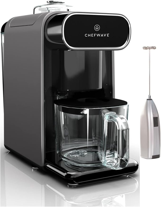 ChefWave Milkmade 6-in-1 Plant-Based Milk Maker (Black/Silver) Bundle