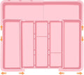 Spaclear Large Utensil Drawer Organizer Expandable Silverware Organizer for Kitchen Drawer Adjustable Cooking Utensil Holder Cutlery Flatware Tray Spatula Tools Gadgets Storage Dividers Plastic Pink