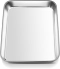 E-far Mini Toaster Oven Tray, 9.4”x7.3” Stainless Steel Baking Cookie Sheet