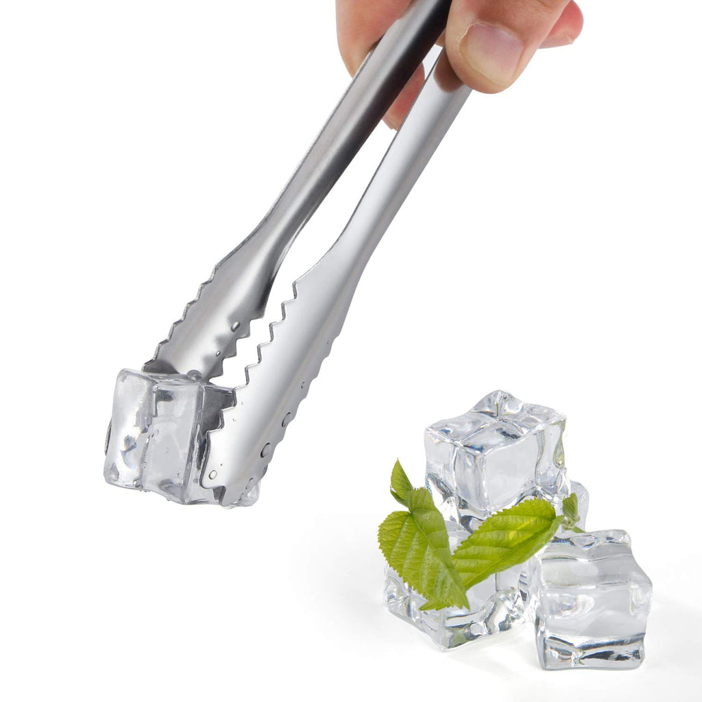 MSY BIGSUNNY Durable Stainless Steel Ice Tongs, 7 inch Sugar Cube Serving Tongs, Set of 2