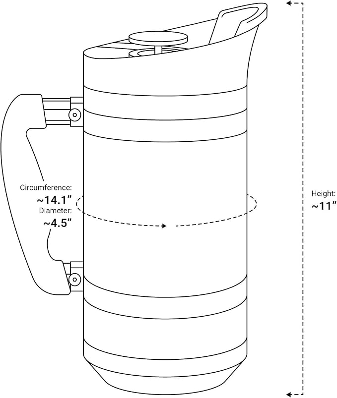 BruTrek by Planetary Design | BaseCamp French Press | 48 fl.oz - White