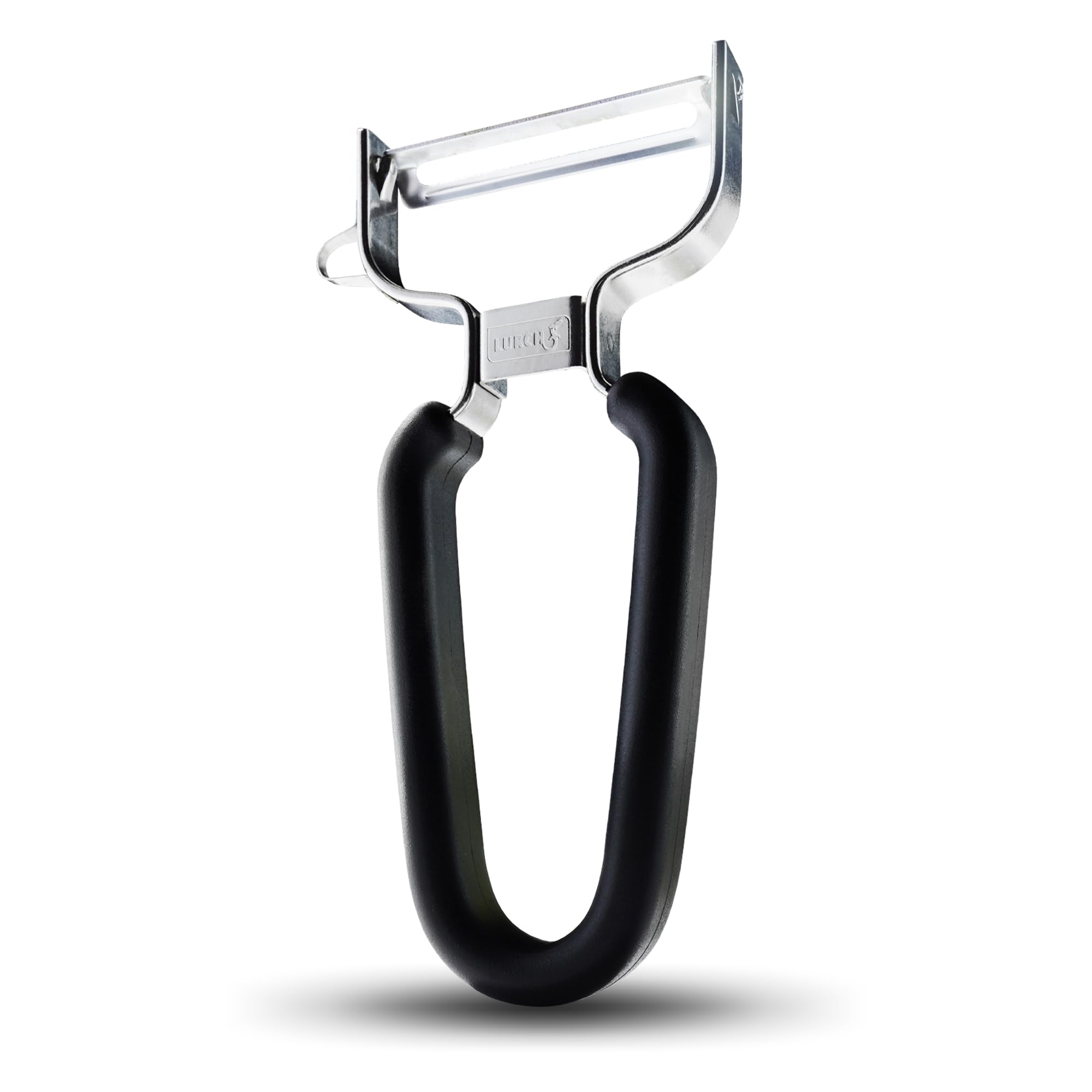 Lurch Germany Universal Ultra Sharp Stainless Steel Vegetable Y Peeler for Potatoes, All Fruits & Veggies | Non-Slip Comfortable Handle | 5.1 x 2.3 Inches / 13 cm x 6 cm - Black