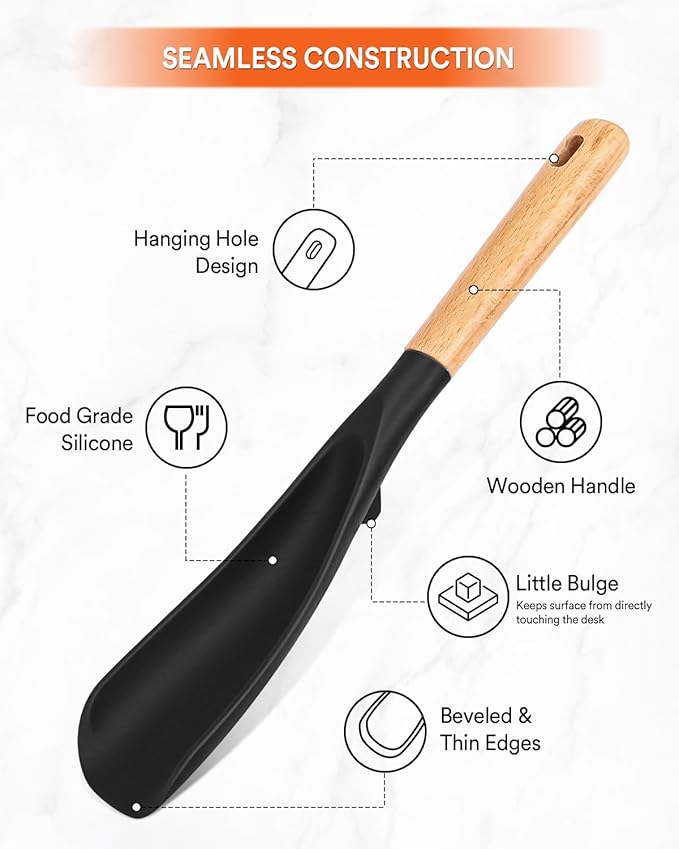 Badiano Cooking Spoon and Rice Scooper for Nonstick Cookware,Multi-function