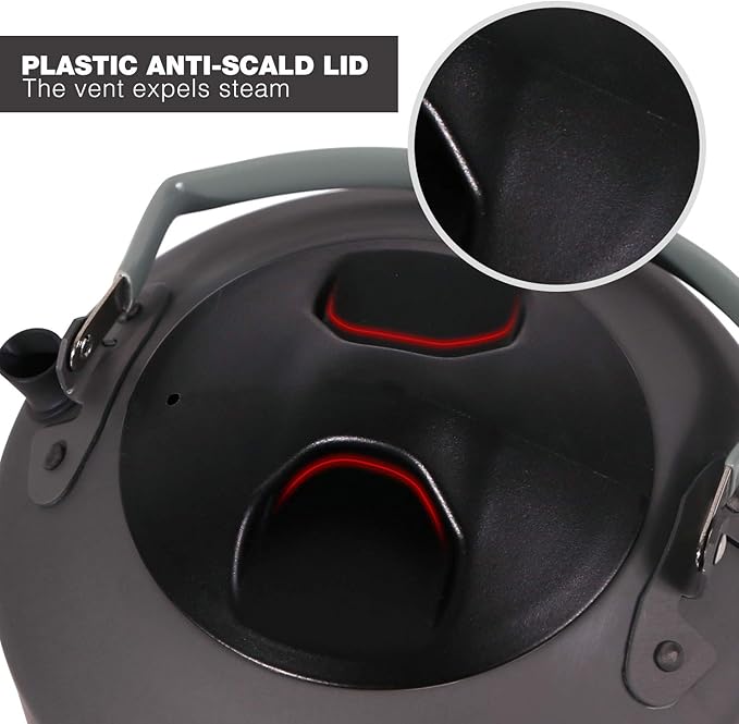 REDCAMP 0.9L Lightweight Mini Camping Kettle for Outdoor Tea & Coffee Pot