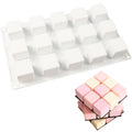 OCPO Kitchen Square Silicone Mold for Baking Mousse Cake, 15 Cavities