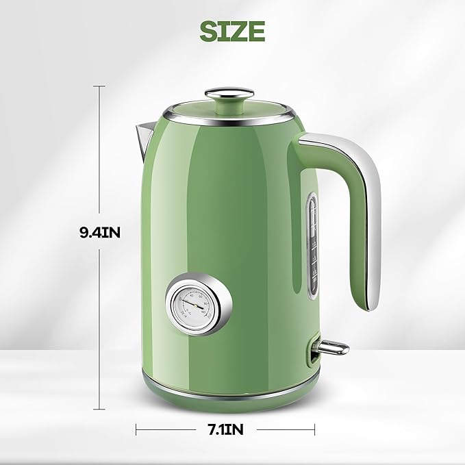PUKOMC Electric Kettle, 1.7L Stainless Steel Electric tea kettle