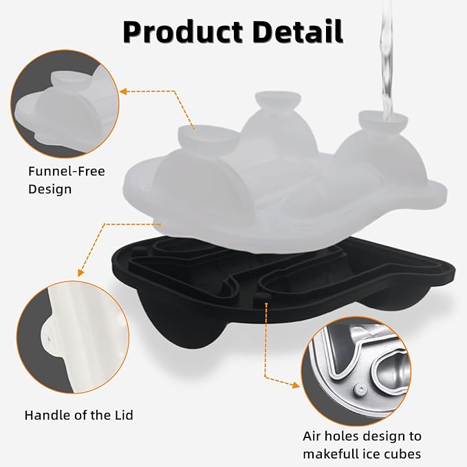 gomaxbo Prank Ice Cube Mold, Funny Ice Cube Molds for Adults, Silicone Fun Shapes for Whiskey Cocktails
