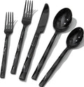 60 Piece 18/10 Black Silverware Set,Stainless Steel Flatware Cutlery for 12