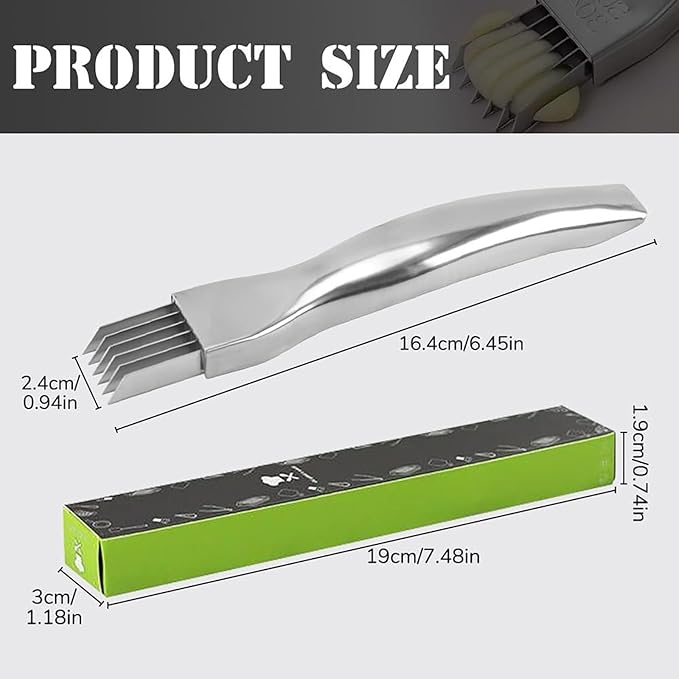 Morekfly Shred Silk The Knife, 2026 Upgrade Green Onion Cutter Stainless Steel Chopped Kitchen Slicing Tool Cutter for Vegetables Onion Garlic, Multifunctional Kitchen Food Vegetable Cutters (4Pack)