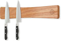 KORELION WOOD Magnetic Knife Strip, 16 Inch Oak Magnetic Knife Holder for Wall with N52 Super Strong Magnets, Premium Wooden Knife Magnetic Strip Organizer for Kitchen Knives, Tools,No Drilling