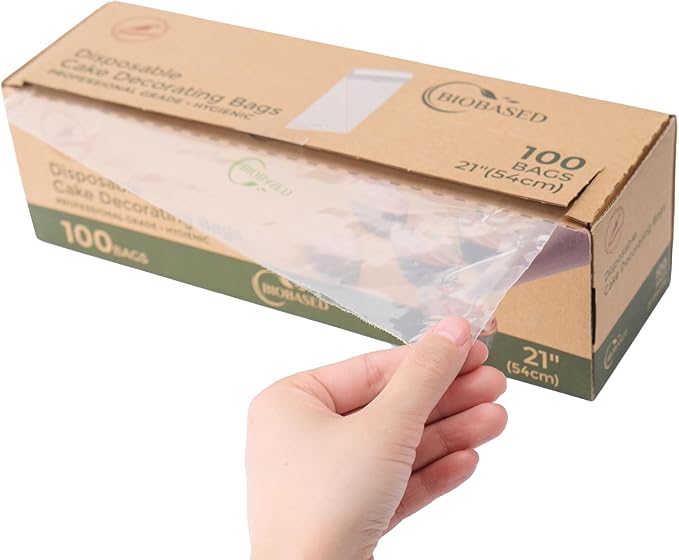 Keenpioneer Disposable Piping Bags, Biobased, 21 Inch