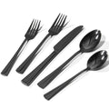 18/10 Flatware set for 4, 20 Piece Black Stainless Steel Silverware Set