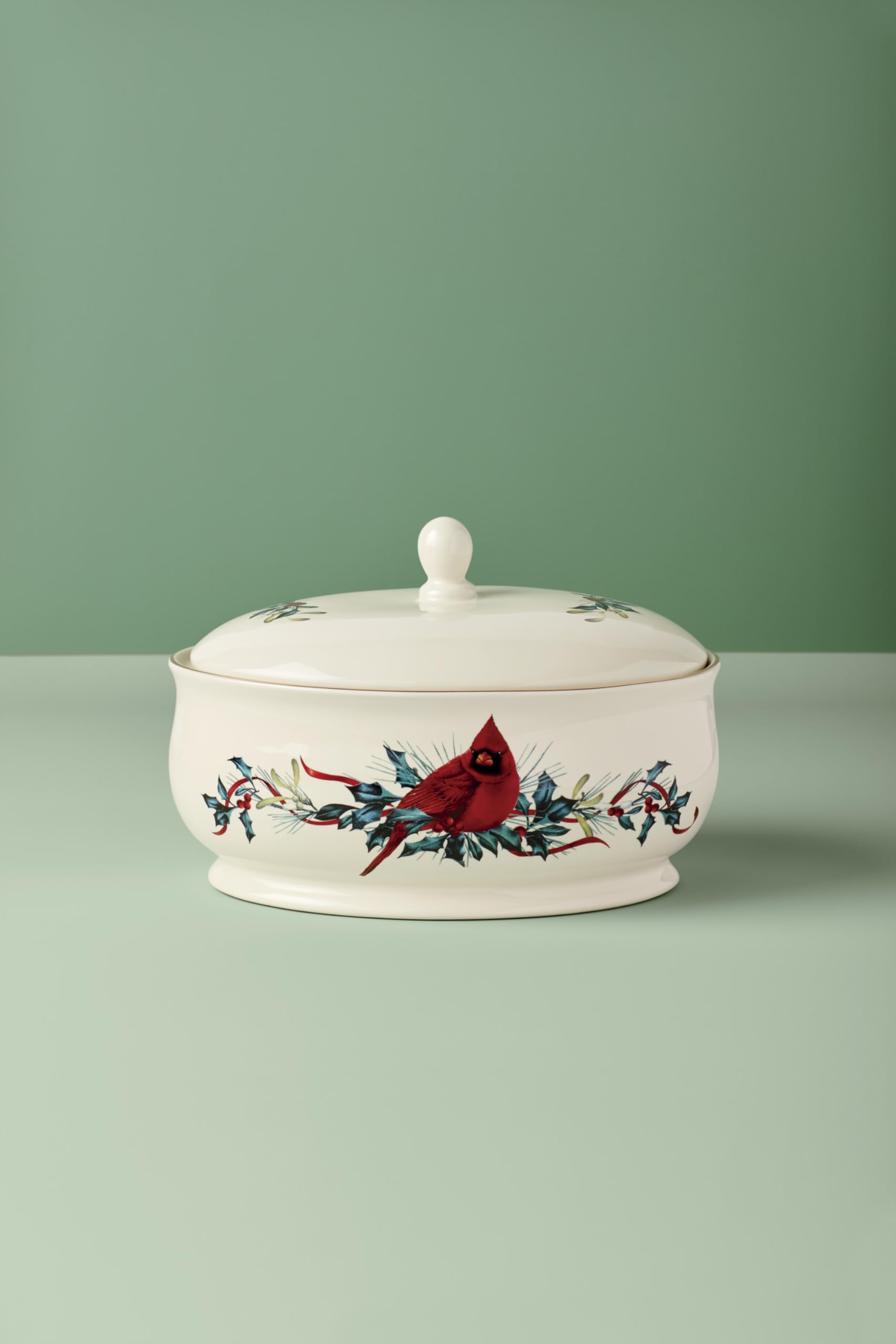 Lenox Winter Greetings Porcelain Covered Christmas Gravy Dish, 64oz