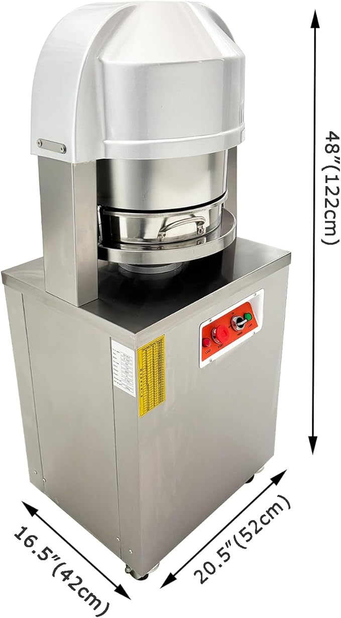 HQHAOTWU Electric Automatic Dough Divider 36pcs, Commercial Dough Dividing Cutting Machine, Stainless Steel Dough Cutter for Bakery, Pizzeria, 110V