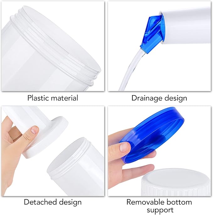Ruisita 6 Pack 34 Oz Bar Juice Pour Bottles Plastic Bar Pour Bottles with 12 Stainless Steel Bottle Pourer Tapered Spout Fruit Juice and Liquor Containers for Bar Supplies, Multicolor
