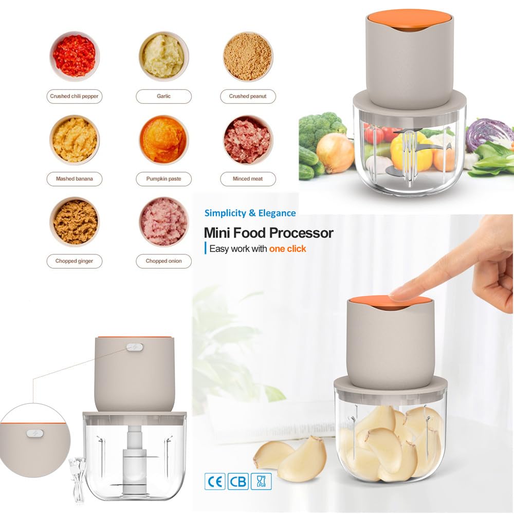 LVSENLIN 2.5 CUP Electric Food Chopper,Small Food Processor for Meat,Onion